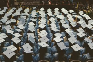 Graduation ceremony from above