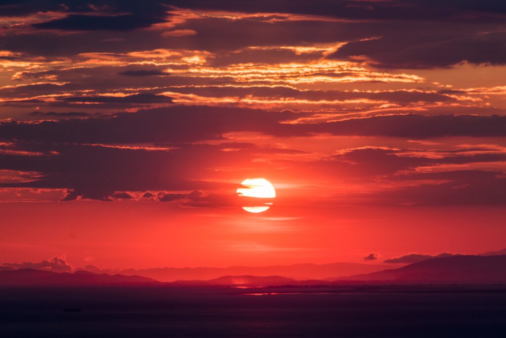 Red-toned sunset