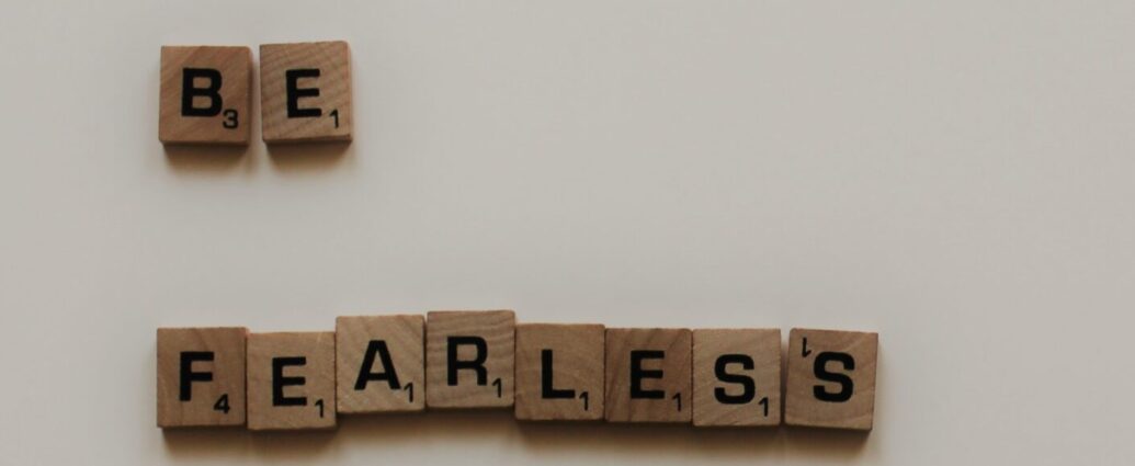 Scrabble letters on a white background that say "Be Fearless Be You
