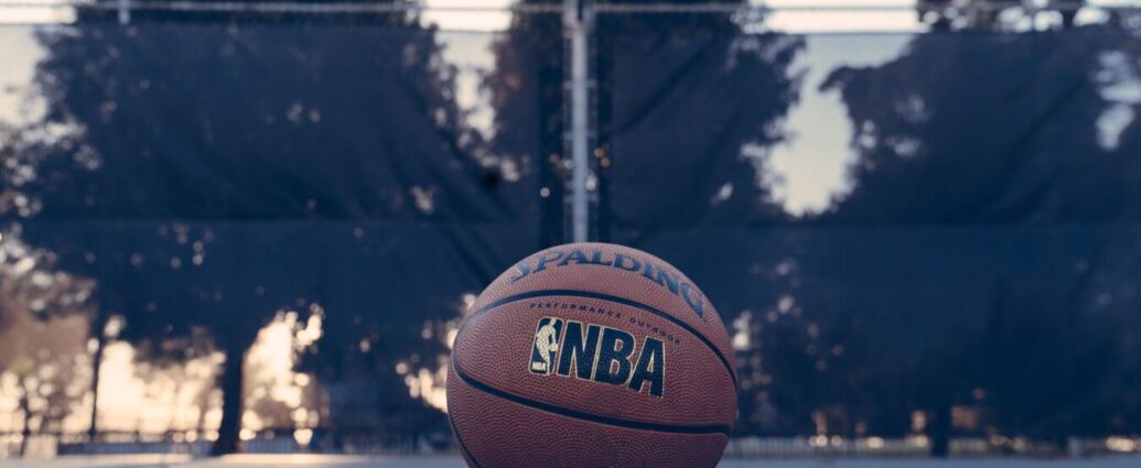 Basketball ball on the court