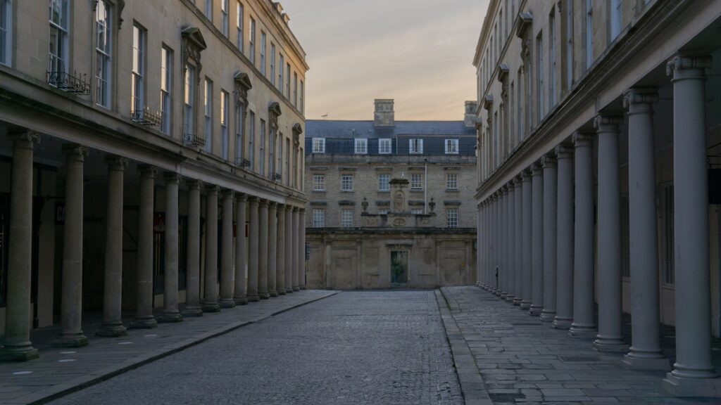 Street in Bath, the setting of Netflix's Queen Charlotte: A Bridgerton Story.