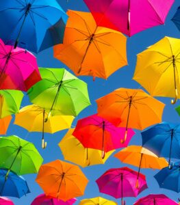 colourful umbrellas