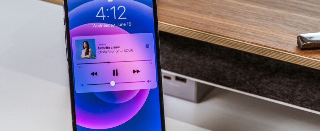 Olivia Rodrigo song 'Favourite Crime' plays on an iPhone