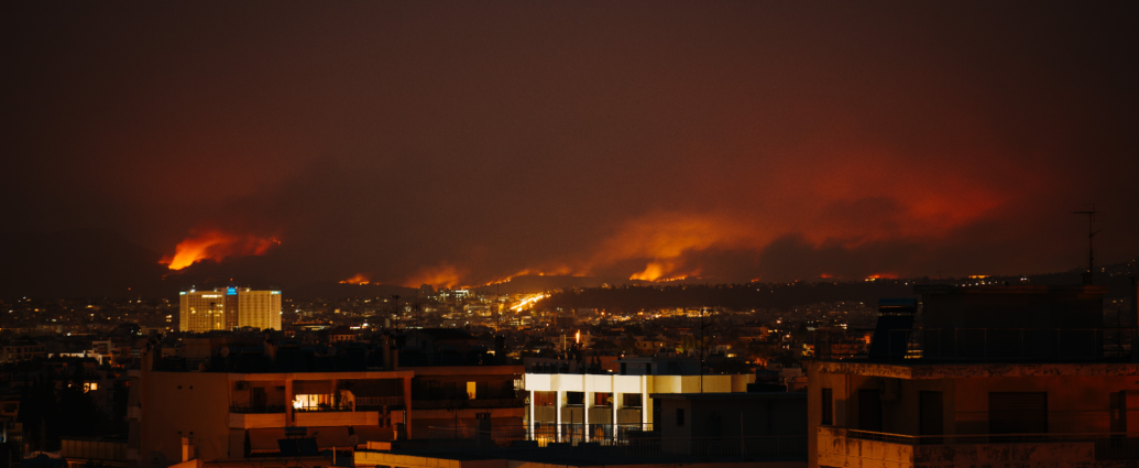 Image of wildfires in Greece