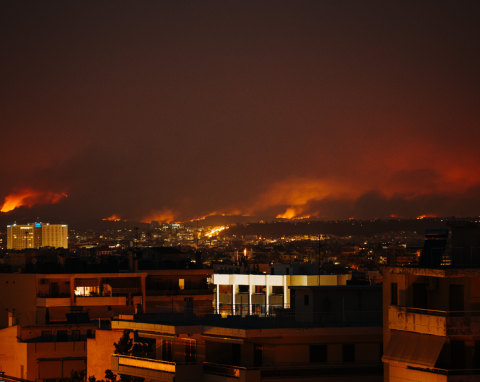Image of wildfires in Greece