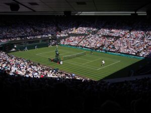 The Wimbledon court.