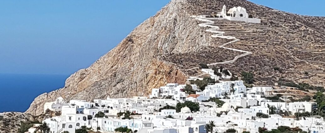 Chora and Church of Pargia in Folegandros.
