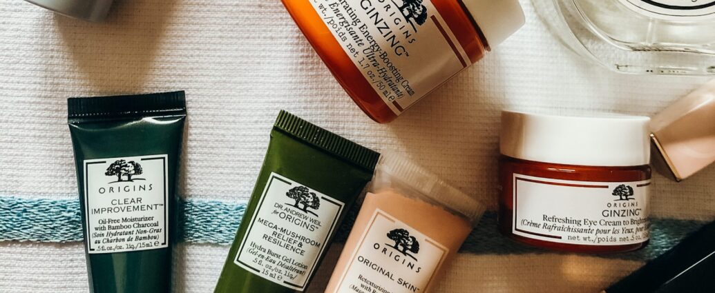 Image of a range of origins skincare products.
