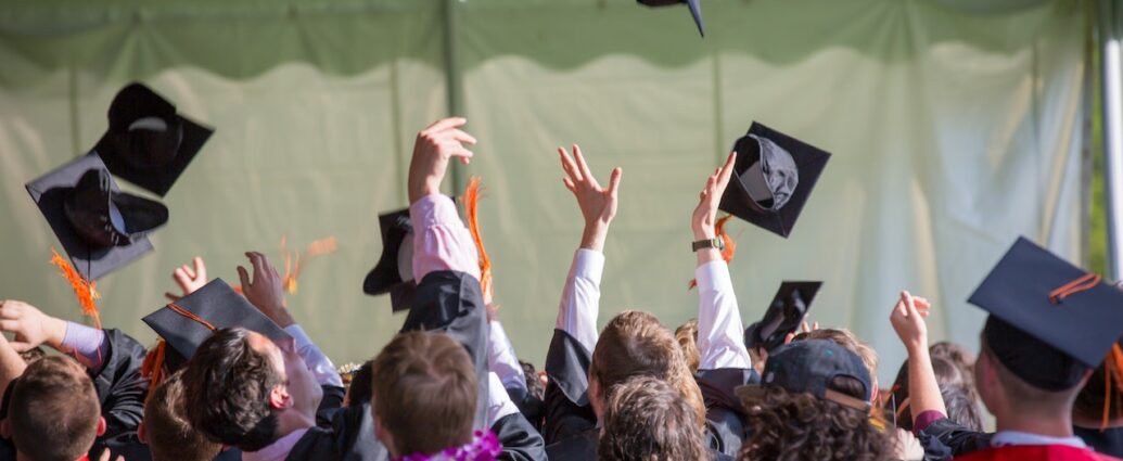 Students graduating late as a result of strike action.