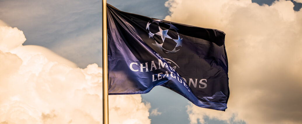 Image displays the Champions League flag.