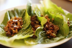 Vegetarian lettuce wraps.