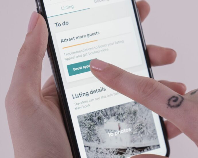 Image of Airbnb app on phone.