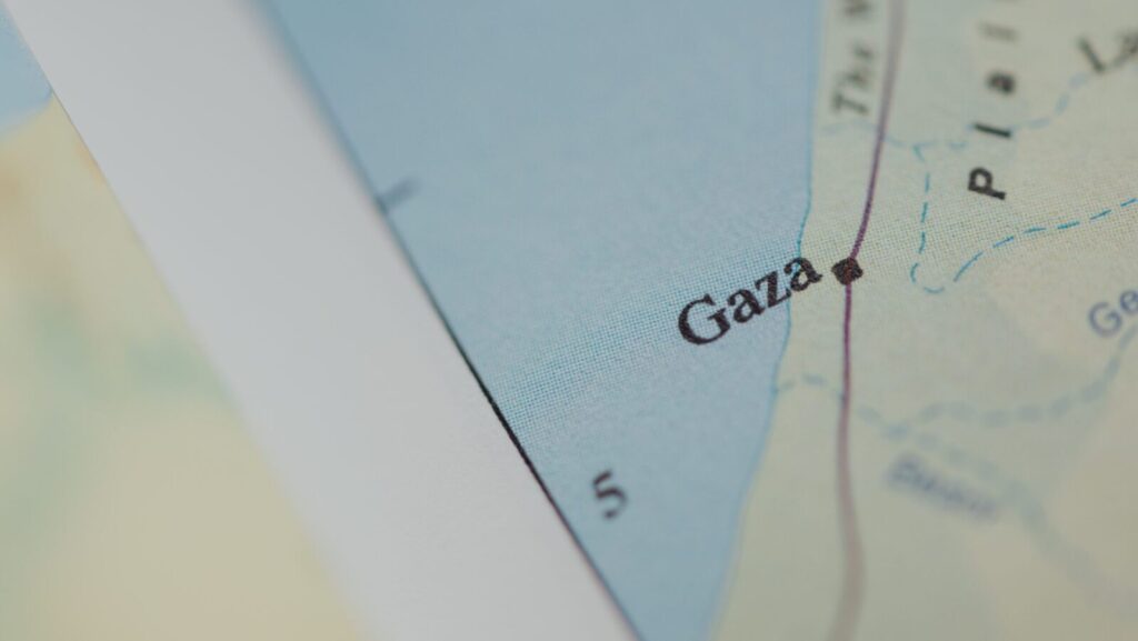 Gaza as shown on a map - does it help when Western celebrities weigh in on the conflict?