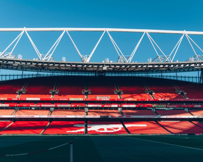 Arsenal's home stadium, 'The Emirates'.