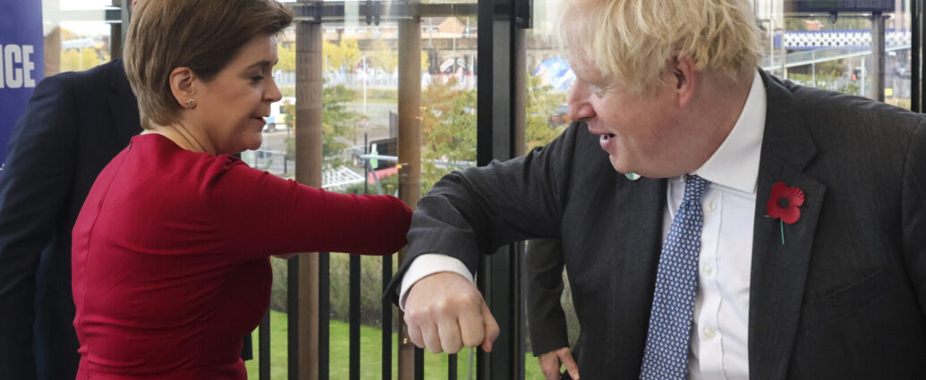 Image of Boris Johnson and Nicola Sturgeon.