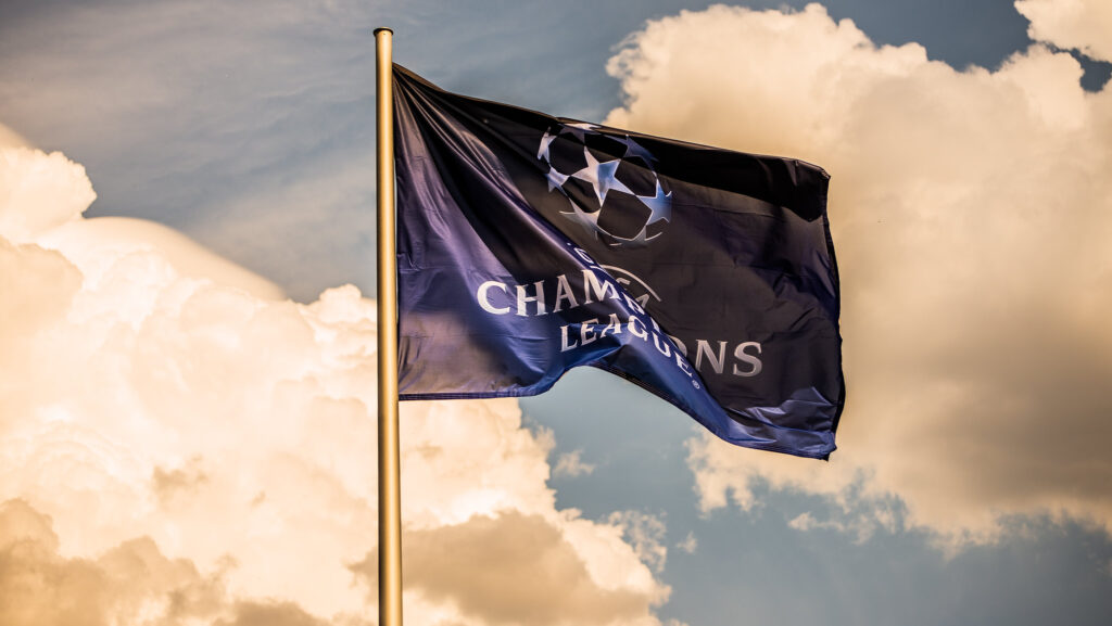 UEFA Champions League flag.