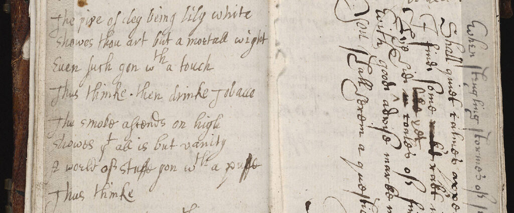 Mid-17th century commonplace book annotations.