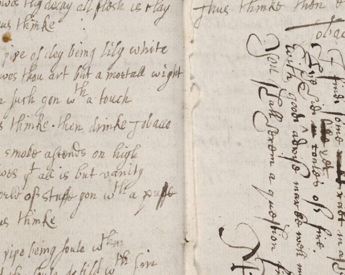 Mid-17th century commonplace book annotations.