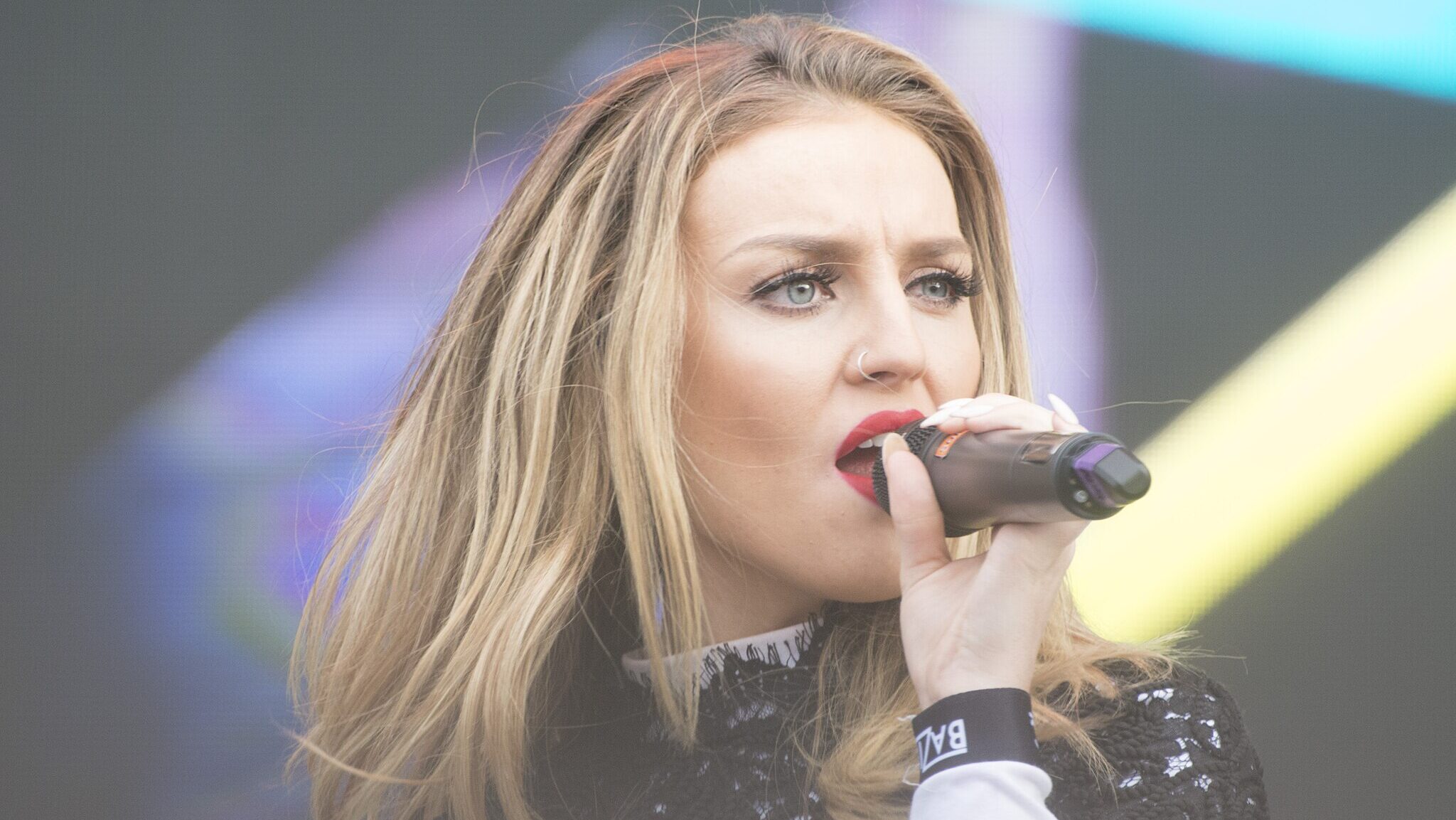 Perrie Edwards at the Gibrlatar Music Festival in 2015.