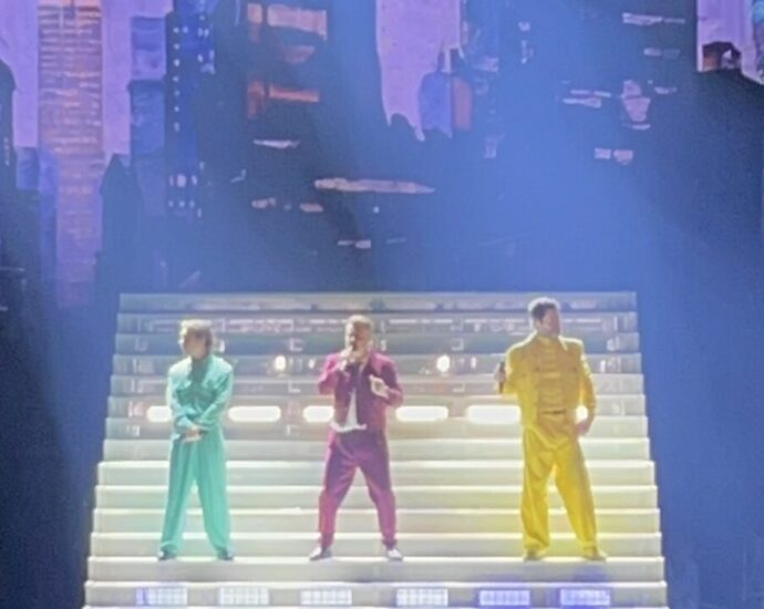 a photo of take that performing during the this life tour Photo credit:Chloe Reynolds