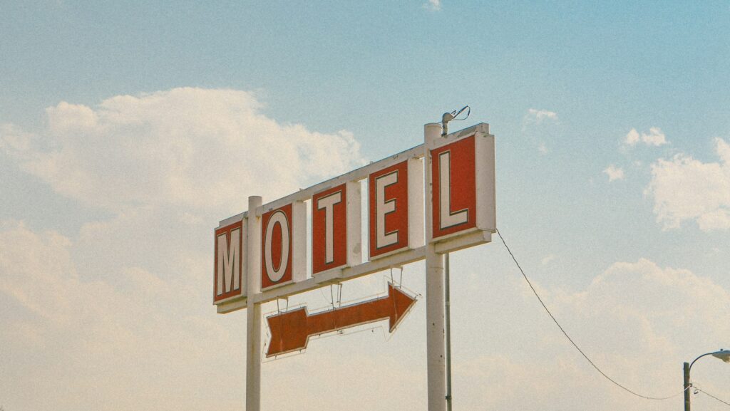 Motel sign.