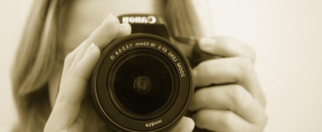 Woman holding camera