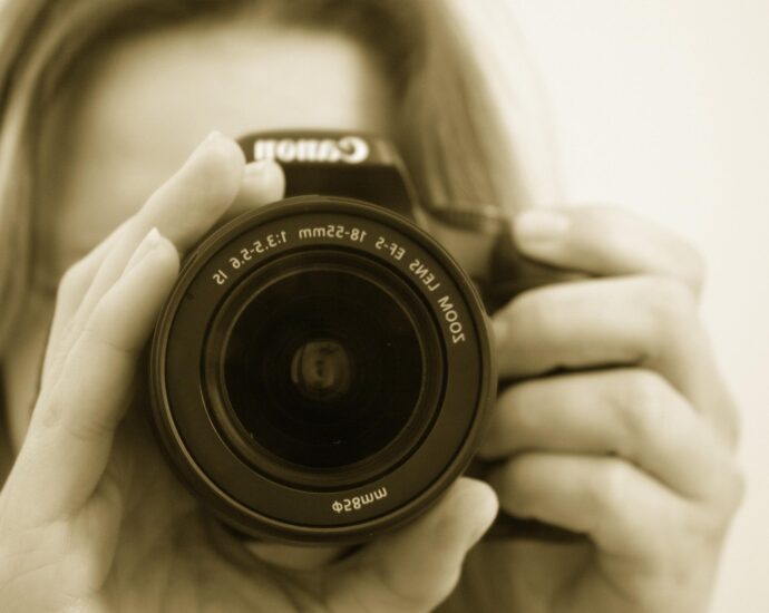 Woman holding camera