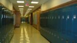 School hallway with lockers